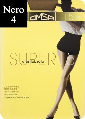 Omsa Колготки Super 15 den Nero (Черный) размер 4-L