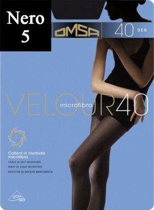 Omsa Колготки Velour 40 den Nero (Черный) размер 5-XL