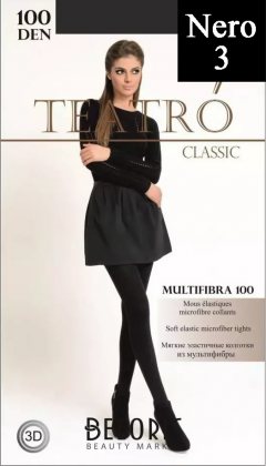 Teatro Колготки Multifibra 100 den Nero (Черный) размер 3-M