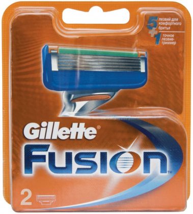 Gillette кассеты для бритья сменные мужские Fusion 2шт