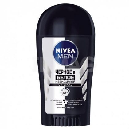 Nivea дезодорант стик мужской 40мл Невидимый для черного и белого