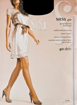 SiSi Колготки Miss прозрачные эластичные 40 den Nero (Черный) размер 5-XL
