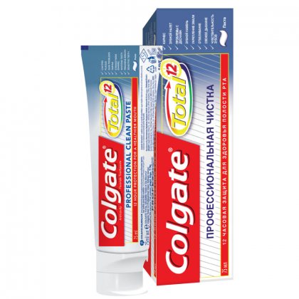 Colgate зубная паста Total 12 75мл Профессиональная чистка паста