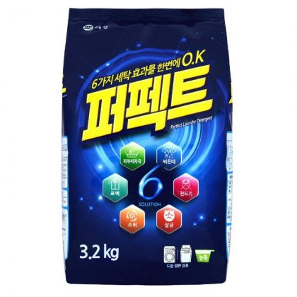 Aekyung стиральный порошок Perfect 6 Solution 3,2кг концентрированный универсальный в мягкой упаковке