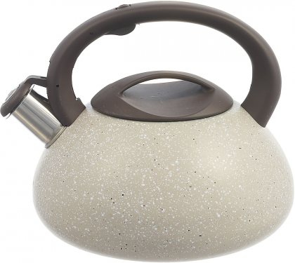 Hitt H01033 Чайник Starlight 3л со свистком, коричневый мрамор