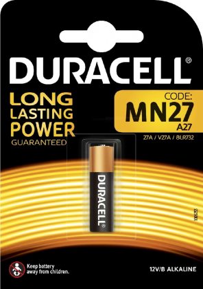 Duracell батарейка алкалиновая для электронных приборов 12V MN27 A27, цена за 1шт