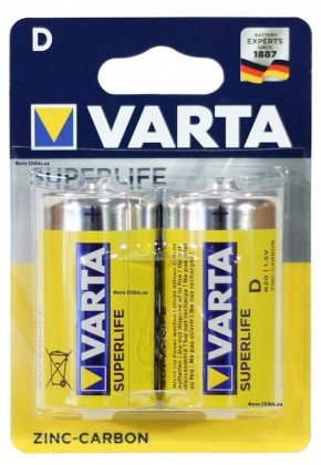 Varta батарейка R20 D Superlife 1,5v, цена за 1шт