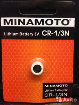 Minamoto батарейка CR-1/3N Lithium 3v, цена за 1шт