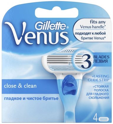 Gillette кассеты для бритья сменные женские Venus 4шт
