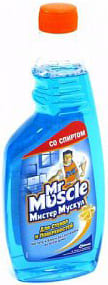 Mr. Muscle Сменная бутылка Профессионал для стекол 500мл со спиртом