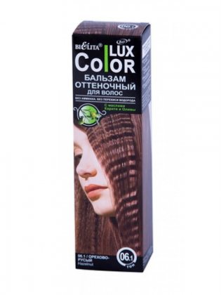 Bielita бальзам для волос оттеночный Lux Color тон 06.1 орехово-русый