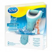 Купить Scholl пилка для ног роликовая Velvet Smooth Wet&Dry с жесткой насадкой с аккумулятором