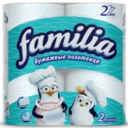 Купить Famillia полотенца бумажные двухслойные Белые 2шт