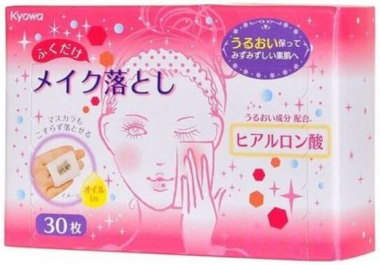 Kyowa Shiko влажные салфетки для снятия макияжа 30шт с гиалуроновой кислотой