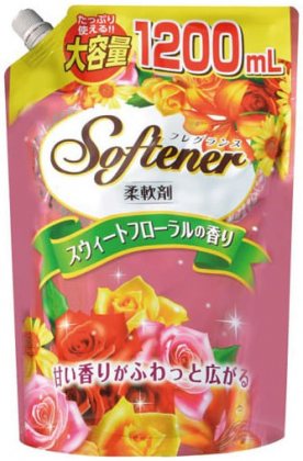 Nihon Softener кондиционер-ополаскиватель с цветочным ароматом 1200мл в мягкой упаковке