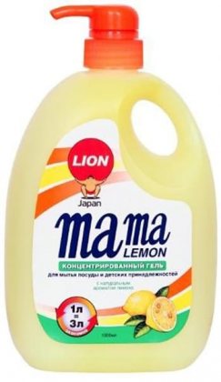 Lion Mama Lemon Natural Lemon Концентрированное средство для мытья посуды и детских принадлежностей с Ароматом лимона 1000мл