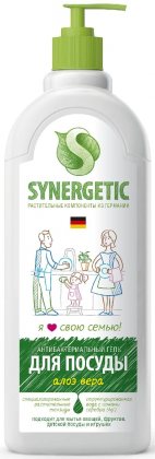 Synergetic гель для мытья посуды антибактериальный 1л Алоэ Вера