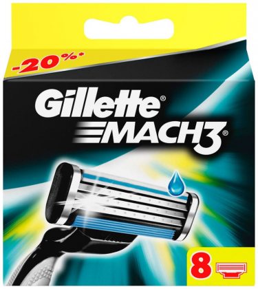 Gillette кассеты для бритья сменные мужские Mach3 8шт