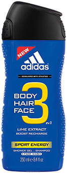 Adidas гель для душа мужской 250мл Sport Energy 3в1