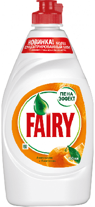 Fairy средство для мытья посуды 450мл Апельсин и Лимонник