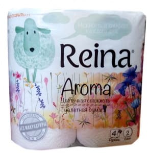 Reina Aroma туалетная бумага двухслойная 4шт Цветочная свежесть