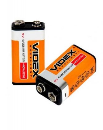 Videx батарейка крона 9v 6F22 солевая, цена за 1шт