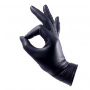 Купить MediOk перчатки нитриловые неопудренные одноразовые, 1 пара, черные, размер S