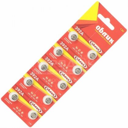 Облик батарейка 392А/LR41 1,5v алкалиновая, цена за 1шт