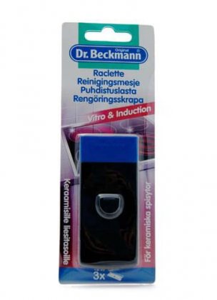 Dr. Beckmann Скребок для чистки стеклокерамических плит с 2-мя сменными лезвиями в комплекте