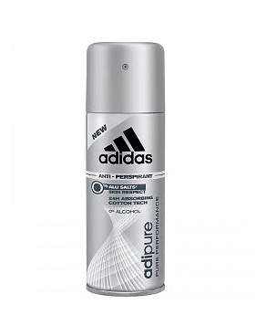 Adidas дезодорант спрей мужской 150мл Adipure (серебристый)