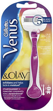 Gillette станок для бритья женский многоразовый Venus&Olay Sugarberry с 2 сменными кассетами