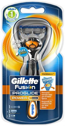 Gillette станок для бритья мужской многоразовый Fusion ProGlide Power Flexball с 1 сменной кассетой