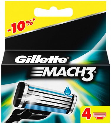 Gillette кассеты для бритья сменные мужские Mach3 4шт