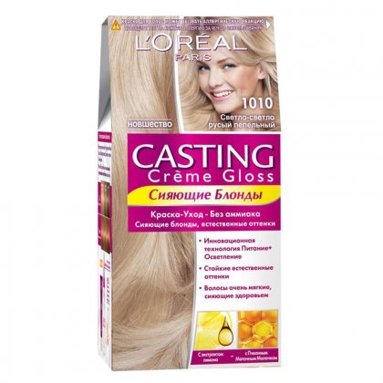 Loreal Casting Creme Gloss крем-краска для волос тон 1010 светлый светло-русый пепельный