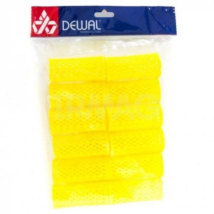 Dewal RMHR2 бигуди пластиковые желтые 12шт 32 мм