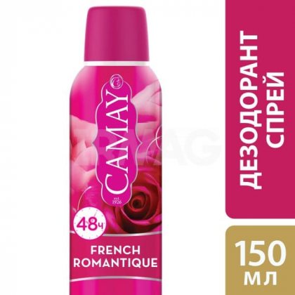Camay дезодорант спрей женский 150мл Romantique Роза