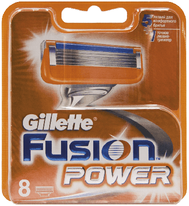 Gillette кассеты для бритья сменные мужские Fusion Power 8шт
