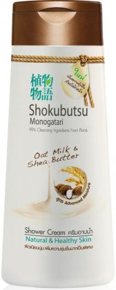 Lion Shokubutsu крем-гель для душа женский 200мл Овсяное молочко и масло ши