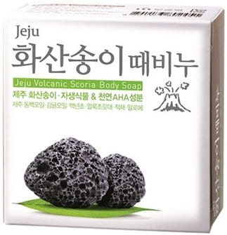 Mukunghwa Jeiu volcanic scoria scrab soap мыло-скраб для тела твердое кусковое с вулканической солью 100г
