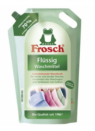 Frosch жидкое средство для стирки 2л Яблоко для цветного белья в мягкой упаковке