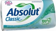 Купить Absolut мыло антибактериальное твердое кусковое 90г Classic Освежающее голубое