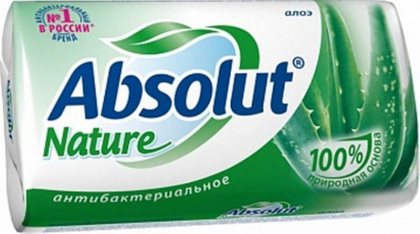 Absolut мыло антибактериальное твердое кусковое 90г Nature Алоэ