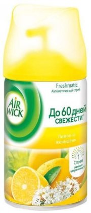 Airwick освежитель воздуха сменный баллон 250мл Лимон и Женьшень