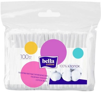 Bella ватные палочки Bella в мягкой упаковке 100шт