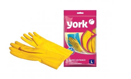 York перчатки латексные 1 пара размер L
