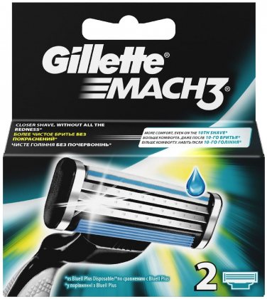 Gillette кассеты для бритья сменные мужские Mach3 2шт