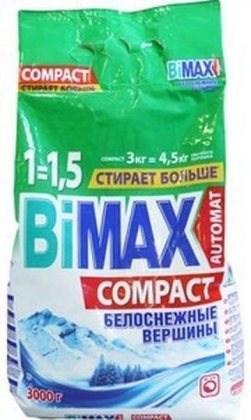 Bimax стиральный порошок автомат 3кг Белоснежные вершины