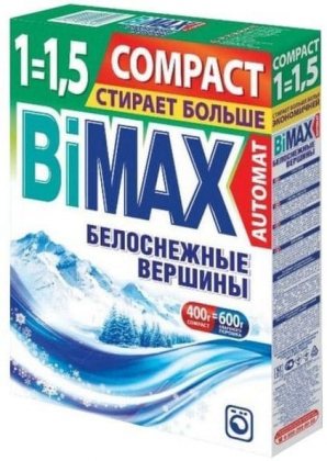 Bimax стиральный порошок автомат 400г Белоснежные вершины