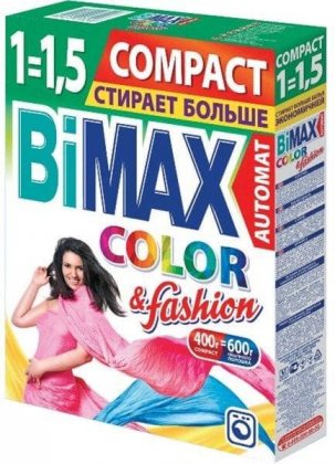 Bimax стиральный порошок автомат 400г Color&Fashion Compact