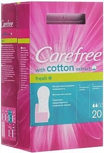 Carefree прокладки ежедневные 20шт Cotton Fresh воздухопроницаемые 2 капли